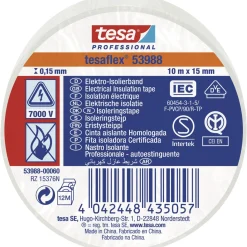 Tesa FLEX 53988 ISOLERINGSTAPE 10 M X 15 MM HVID^ Tape