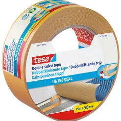 Tesa UNIVERSAL P TÆPPETAPE 25 M X 50 MM HVID^ Tape