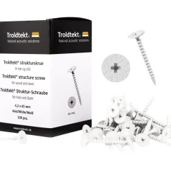 Troldtekt STRUKTURSKRUE HVID 4,2X45 MM^ Træbeton