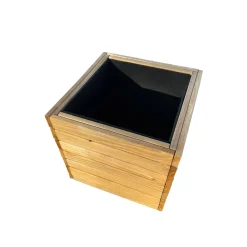 Upyard PLANTEKUMME TRYKIMPRÆGNERET TRÆ BRUNBEJDSET 36,5×36,5×35 CM^ Havekrukker