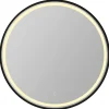 VASSO CAVO RUNDT SPEJL MED LED-LYS Ø80 CM MAT SORT^ Badeværelsesmøbler