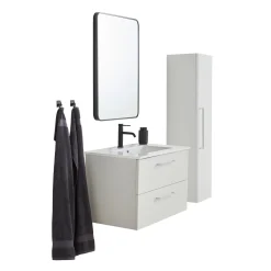 VASSO MILANO SOFTCLOSE BADMØBEL HVID 2 SKUFFER 80 CM^ Badeværelsesmøbler
