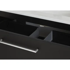 VASSO MILANO SOFTCLOSE BADMØBEL SORT 2 SKUFFER 60 CM^ Badeværelsesmøbler