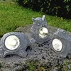 Veli Line ASSORTERET STENFIGUR SOLCELLE LAMPE GRÅ 10 CM Sale