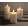 Veli Line 3-PAK HVIDE Ø7,5 X10+12,5+15 CM LED BLOKLYS^ Boligindretning