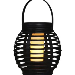 Veli Line RATTAN FLAME SOLCELLE LANTERNE BRUN 16 CM^ Solcellelamper
