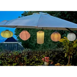 Veli Line RUND SOLCELLE LANTERNE GYLDENBRUN 25 CM^ Solcellelamper