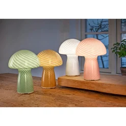 Veli Line STRIPE MUSHROOM GENOPLADELIG BORDLAMPE ROSA Sale