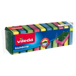 Vileda RAINBOW SKRUBBESVAMP MULTI 10 STK^ Rengøringsartikler