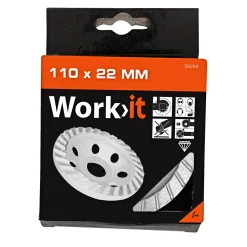 Work>it DIAMANTSKRUBSKIVE Ø110 MM DIAMANTSLIBESKIVE Ø110X22 MM New