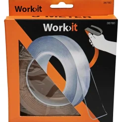 Work>it DOBBELTKLÆBENDE TAPE 3 M KLAR^ Tape