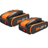 Worx WA3639.2 BATTERI 20V 2 AH 2 STK/PK^ Batterier & Ladere