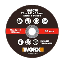 Worx WA6075 DIAMANTKLINGE 76X1,3X10MM^ Tilbehør Elværktøj