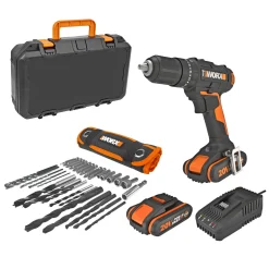 Worx WX370 BORE-/SKRUEMASKINE AKKU MED BATTERI OG LADER^ Bore- & Skruemaskiner