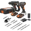 Worx WX927 KOMBISÆT^ Bore- & Skruemaskiner