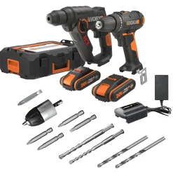 Worx WX927 KOMBISÆT^ Bore- & Skruemaskiner