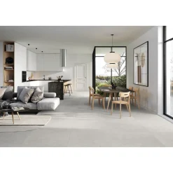 XL-BYG LAGOM WHITE SOKKELFLISE 7X60 LYS GRÅ^ Sokkelfliser